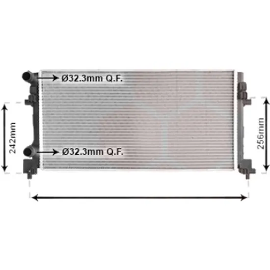 Radiator apa VW TOURAN 2010->2016 1.0 TSI 85KW 116CP , pentru motor perioada 2018 2019,2020,2021,2022 2023