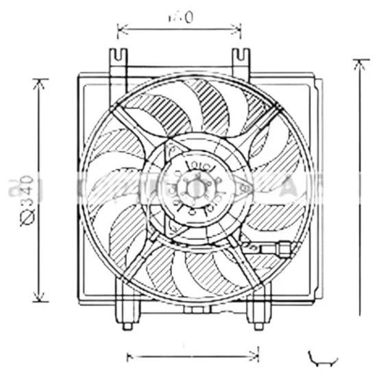 Ventilator motor DREAPTA SUBARU FORESTER SH 2008->2013 pentru 2.5 AWD, 2.5 XT AWD, perioada 2008 2009 2010 2011 2012 2013