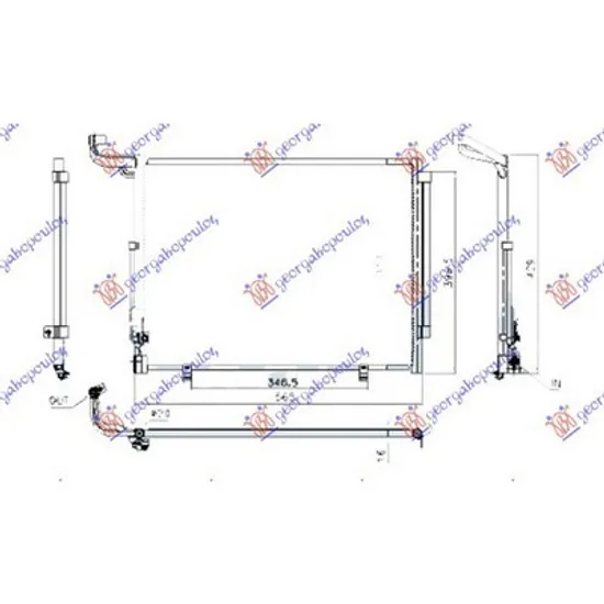 Radiator Aer Conditionat FORD ECOSPORT 2012-> Radiator aer conditionat 1.0 ecoBoost benzina AYTOMATIC (490x410x16) Perioada 2017 2018 2019 2020 2021