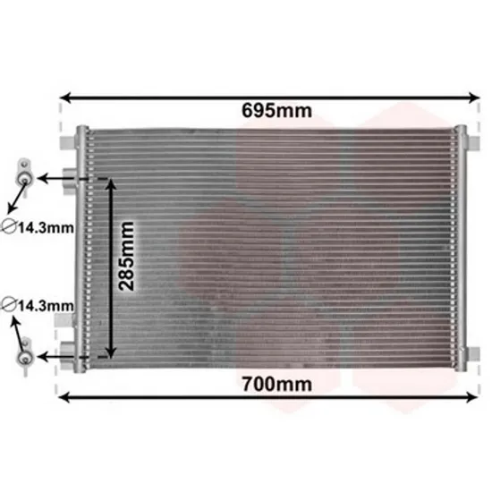 Radiator Aer Conditionat RENAULT SCENIC 2 2003->2009 Radiator aer conditionat benzina/ diesel 61 5x40 Perioada 2003 2004 2005 2006 2007 2008