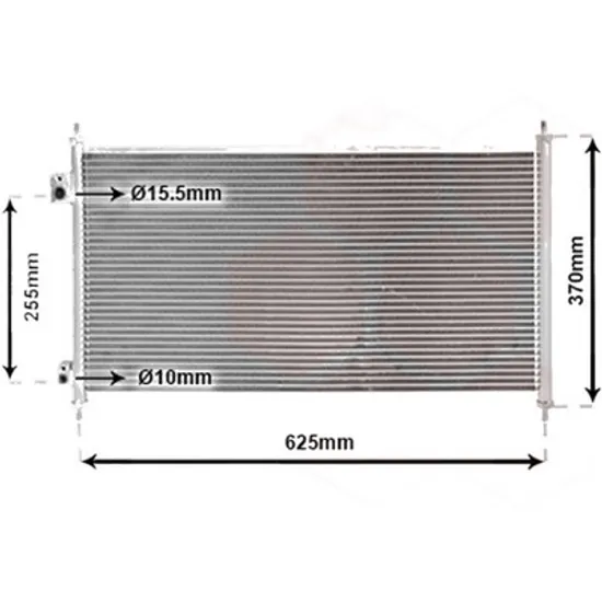 Radiator aer conditionat RENAULT LOGAN 1 2004->2013 1.5 dCi 50KW 68CP , pentru motor K9K 792 perioada 2007 2008,2009,2010,2011 2012