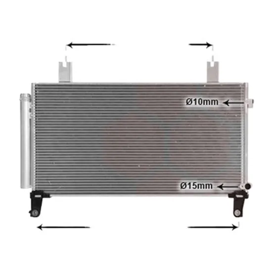 Radiator aer conditionat DACIA LOGAN MCV 1 2007->2013 pentru 1.6 Bifuel, perioada 2008 2009 2010 2011 2012 2013 2014 2015