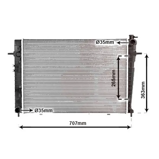 Radiator apa HYUNDAI TUCSON 2004->2012 2.0 CRDi 103KW 140CP , pentru motor perioada 2006 2007,2008,2009 2010