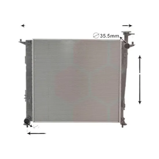 Radiator apa KIA SORENTO 3 2015->2020 pentru 2.2 CRDi 4WD, perioada 2015 2016 2017 2018 2019 2020