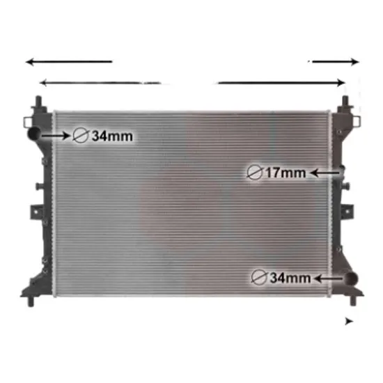 Radiator apa SUZUKI S-CROSS 2013->2022, VITARA 2015-> pentru 1.6 DDiS AllGrip, perioada 2013 2014 2015 2016 2017 2018 2019 2020