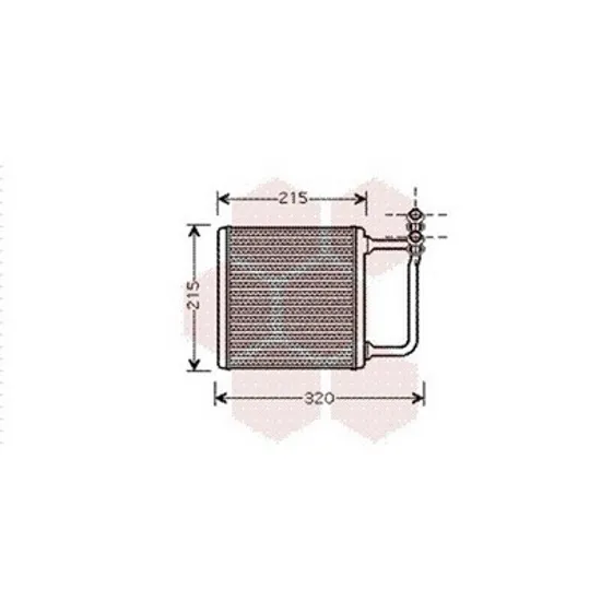 Radiator Incalzire MERCEDES CLS C219 2004->2010 Calorifer BEHR +/-AC 180x214 Perioada 2004 2005 2006 2007 2008 2009 2010