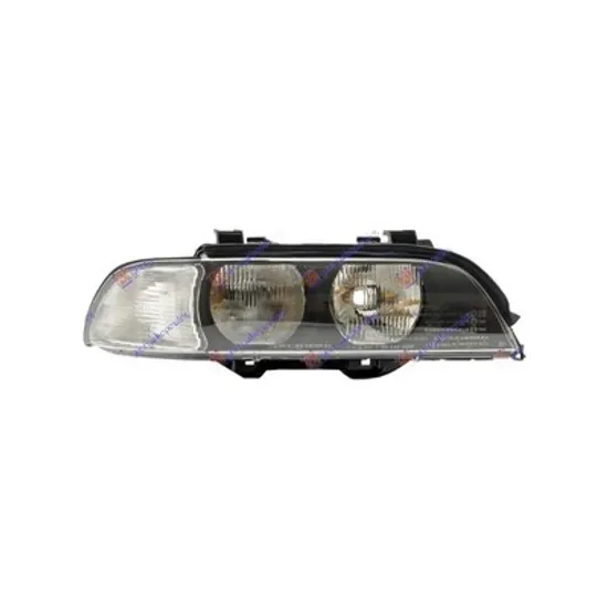 Faruri BMW 5 E39 1995->2003 Far dreapta cu reglaj, cu semnal alb, H7/H7 Perioada 1995 1996 1997 1998 1999 2000 2001 2002 2003