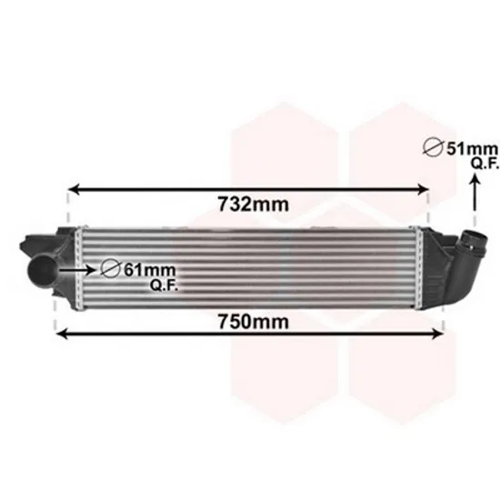Intercooler OPEL VIVARO B 2014->2019 Radiator intercooler 1.6 CDTi diesel 650x161x64 Perioada 2014 2015 2016 2017 2018 2019