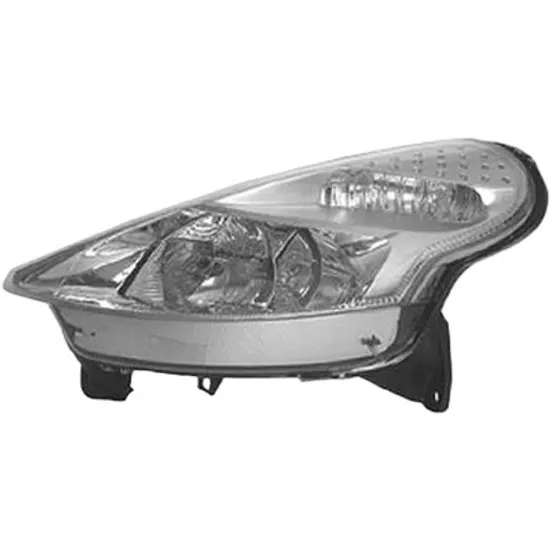 Far stanga CITROEN C3 Pluriel 2003-> perioada 2003 2004 2005 2006 2007 2008 pana la an de fabricatie 03/2008, cu motor reglaj, semnal transparent, cu reglaj electric, cu bec H7/H1
