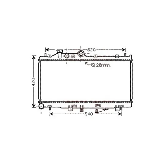 Radiator apa SUBARU OUTBACK 2009->2014, LEGACY 5 2009->2014 pentru 2.0 D AWD, perioada 2009 2010 2011 2012 2013 2014 2015 2016 2017 2018