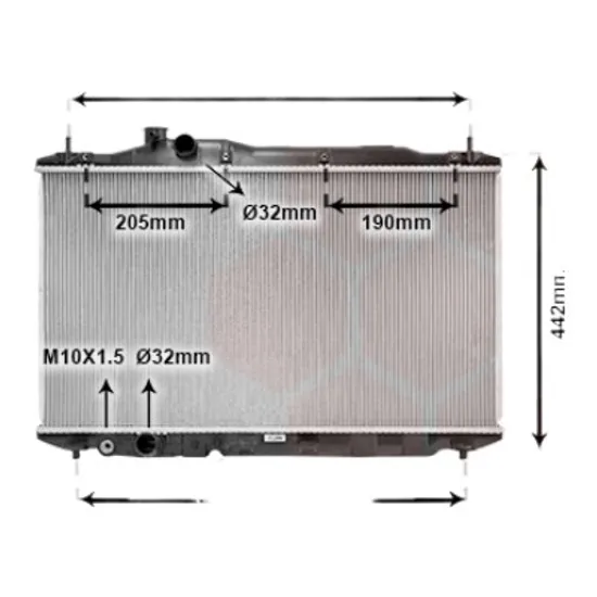 Radiator apa HONDA CIVIC 8 2005-> 2.0 i-VTEC Type R 177KW 241CP , pentru motor perioada 2010