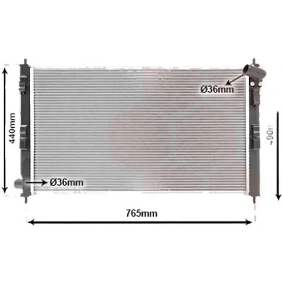 Radiator apa MITSUBISHI OUTLANDER 2 2006->2012 pentru 2.4 Flex 4WD, perioada 2007 2008 2009 2010 2011 2012