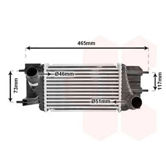 Intercooler NISSAN JUKE F16 2019-> Radiator intercooler 1.5 dCi diesel 281x175x80 Perioada 2015 2016 2017 2018 2019 2020 2021