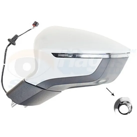 Oglinda exterioara stanga SEAT ATECA 2016->, ATECA 2020-> perioada 2016 2017 2018 2019 2020 2021 2022 2023 2024 2025 , cu lampa podea, pentru pini 9, cu iluminare ambientala, cu incalzire, rabatare electrica,