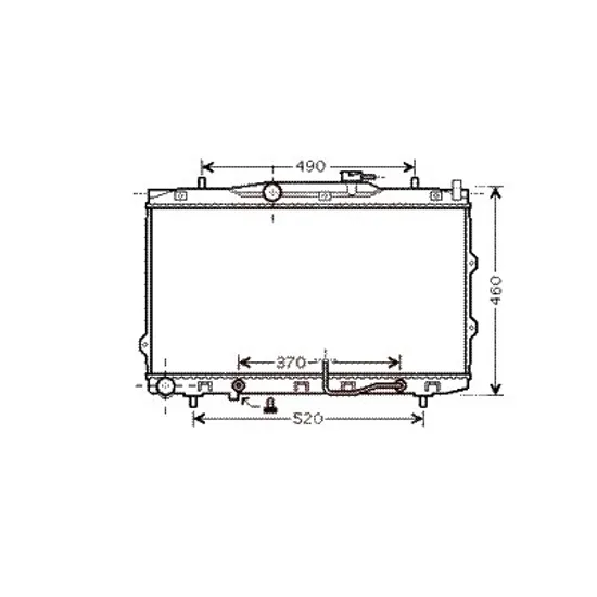 Radiator apa KIA CERATO 2004->2009 1.6 75KW 102CP , pentru motor perioada 2004 2005,2006,2007,2008 2009