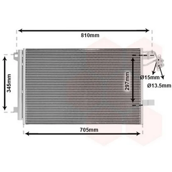 Radiator Aer Conditionat VW TRANSPORTER T5 2003->2015 Radiator aer conditionat 2 0 T D 67,5x44 Perioada 2003 2004 2005 2006 2007 2008 2009 2010 2011 2012 2013 2014