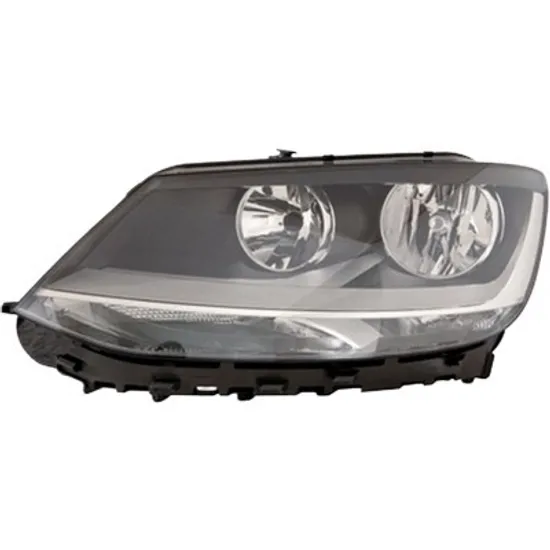 Far stanga VW SHARAN 2006->2020 perioada 2010 2011 2012 2013 2014 2015 pana la an de fabricatie 2015, cu motor reglaj, semnal transparent, cu reglaj electric, cu bec H7/H7