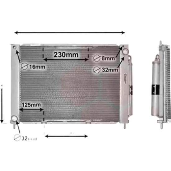 Radiator apa RENAULT CLIO 3 Grandtour 2008->2012 1.6 16V 80KW 109CP , pentru motor perioada 2008 2009,2010,2011 2012