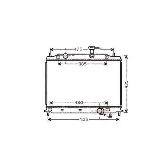 Radiator apa KIA RIO 4 2005->2011 1.5 CRDi 81KW 110CP , pentru motor perioada 2005 2006,2007,2008,2009,2010 2011