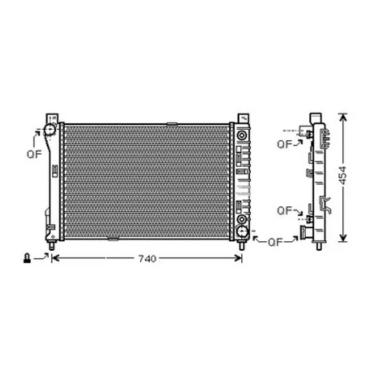 Radiator apa MERCEDES C-CLASS Coupe Sport CL203 2001->2008 pentru C 32 AMG Kompressor, perioada 2002 2003 2004 2005 2006 2007 2008