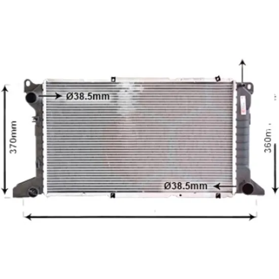 Radiator apa FORD TOURNEO 1994->2014 pentru 2.5 TD, perioada 1994 1995 1996 1997 1998 1999 2000