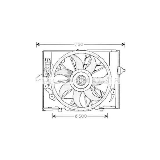 Ventilator motor BMW 5 E60 2001->2010 530 xi 200KW 272CP , pentru motor N52 B30 A perioada 2007 2008 2009