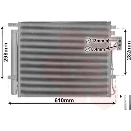 Radiator aer conditionat CITROEN C-ELYSEE 2012-> pentru 1.6 VTi 115, perioada 2012 2013 2014 2015 2016 2017