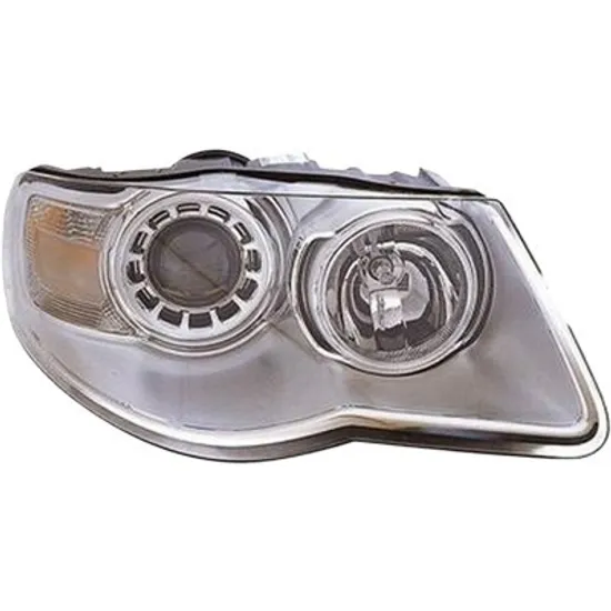 Far dreapta VW TOUAREG 2002->2010 perioada 2002 2003 2004 2005 2006 2007 2008 2009 2010 de la an de fabricatie 12/2006, cu motor reglaj, semnal transparent, cu reglaj electric, cu bec H7, cu bec H9