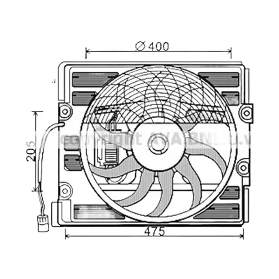 Ventilator motor BMW Z8 Roadster E52 2000->2003 pentru 4.9, perioada 2000 2001 2002 2003