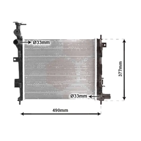 Radiator apa KIA PICANTO 2011->2017 pentru 1.0 LPG, perioada 2013 2014 2015 2016 2017