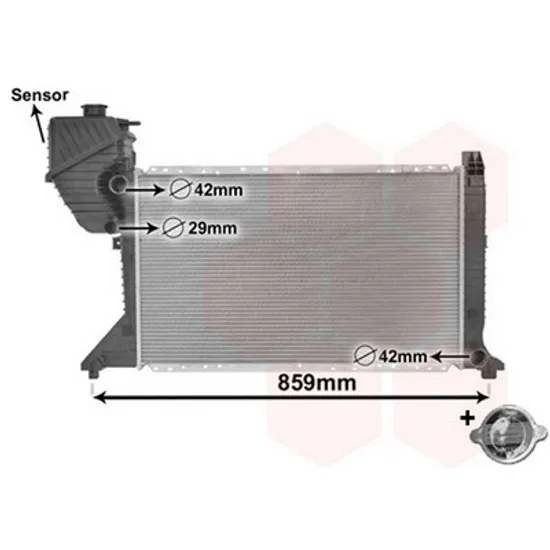 Radiator Motor MERCEDES SPRINTER 901, 902 1995->2006 Radiator apa pentru 2000 -> CDI CV manuala cu/fara aer conditionat (68x40,8) Perioada 2000 2001 2002 2003 2004 2005
