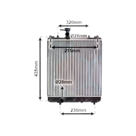 Radiator apa SUZUKI IGNIS 1 2000->2005 pentru 1.3, perioada 2000 2001 2002 2003