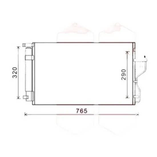 Radiator aer conditionat RENAULT GRAND SCENIC 3 2009->2016 1.6 16V Bifuel 81KW 110CP , pentru motor K4M 866 perioada 2009 2010,2011,2012,2013 2014