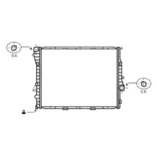 Radiator apa BMW X5 E53 2000->2006 pentru 3.0 i, perioada 2000 2001 2002 2003 2004 2005 2006