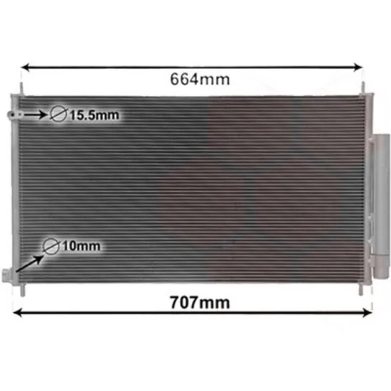 Radiator aer conditionat CITROEN C5 3 Sedan RD 2008-> pentru 2.0 16V, perioada 2008 2009 2010 2011 2012 2013