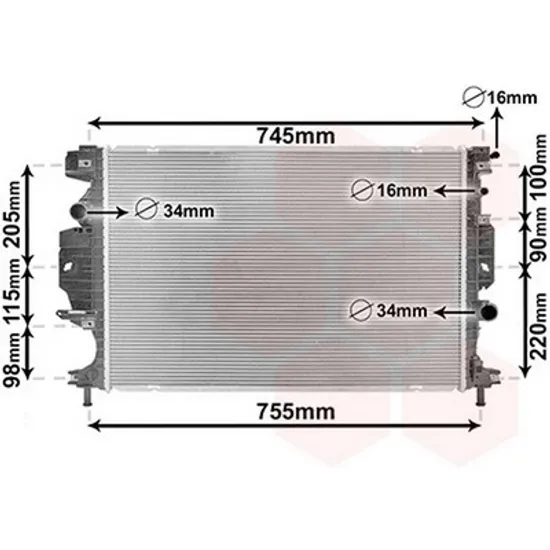 Radiator Motor FORD S-MAX 2015-> Radiator apa 1.5/2.0 EcoBoost 2.0 TDCI cv automata Perioada 2015 2016 2017 2018 2019