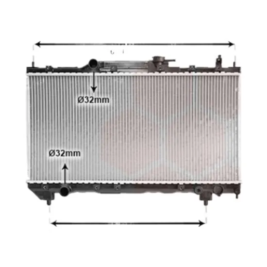 Radiator apa TOYOTA AVENSIS T22 1997->2003 1.6 81KW 110CP , pentru motor 4A-FE perioada 1997 1998,1999 2000
