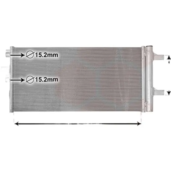 Radiator aer conditionat CHEVROLET CAPTIVA C100 2006-> pentru 2.0 D, perioada 2006 2007 2008 2009 2010 2011 2012