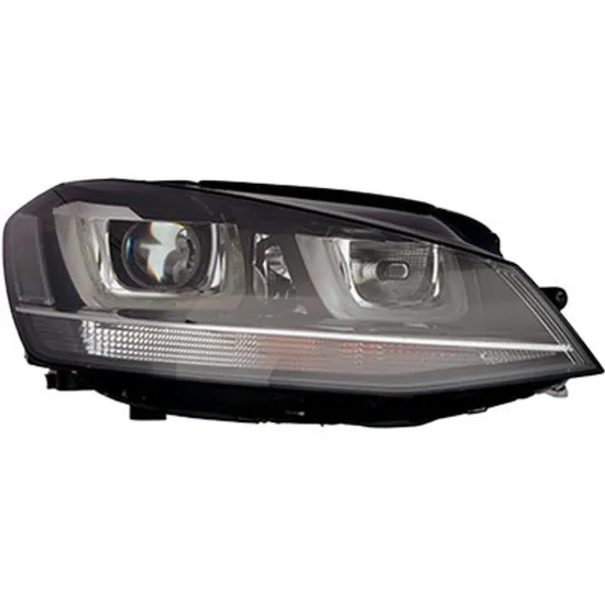 Far dreapta VW GOLF 7 2012->2020 perioada 2013 2014 2015 2016 2017 2018 pana la an de fabricatie 2017, fara motor reglaj, fara unitate de control Xenon, cu xenon, adaptiv, cu bec D3S/H7, cu bec LED,