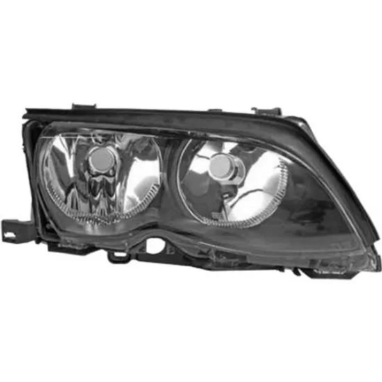 Far dreapta BMW 3 E46 1997->2005 perioada 1998 1999 2000 2001 2002 de la an de fabricatie 09/2001, cu motor reglaj, fumuriu, cu reglaj electric, cu bec H7/H7