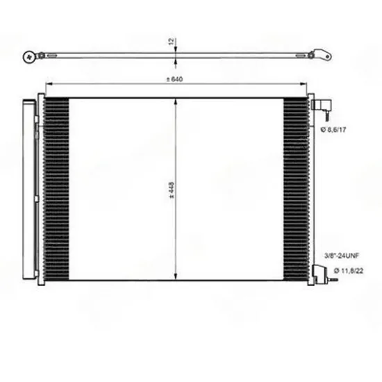 Radiator Aer Conditionat MERCEDES C-CLASS W205 2013-> Radiator condensator aer conditionat benzina - diesel (640x448x12) R134 Perioada 2015 2016 2017 2018