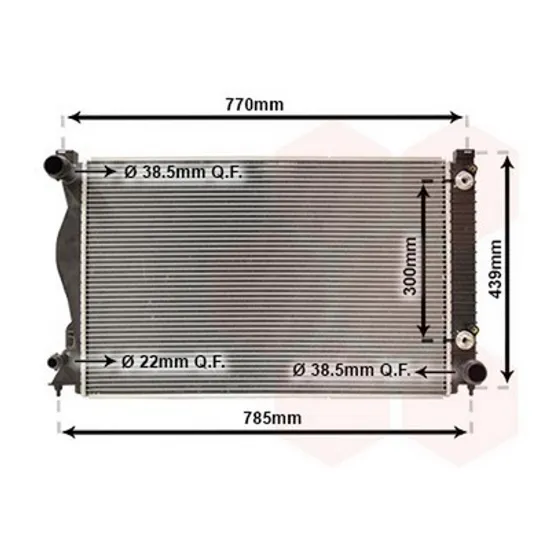 Radiator Motor AUDI A6 C6 2004->2011 Radiator apa 2.4-2.8-30-3.2 A/T (68x44) Perioada 2004 2005 2006 2007 2008 2009 2010 2011