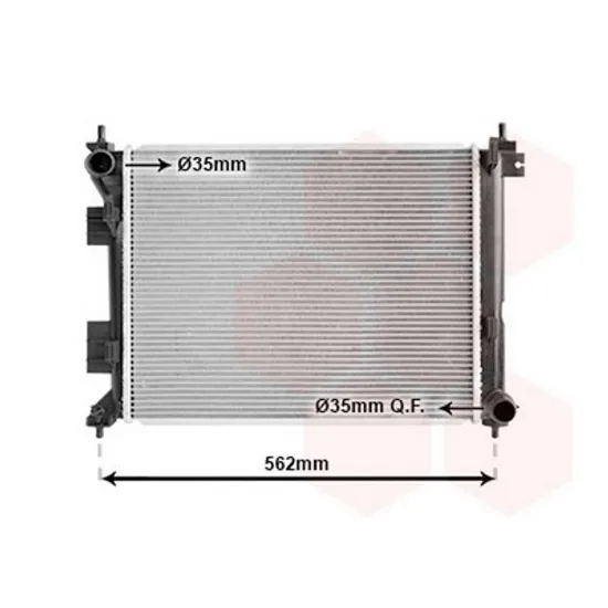 Radiator Motor HYUNDAI i20 2008->2015 Radiator apa pentru 1.1 - 1.4 CRDi (48x38.5x26) Perioada 2012 2013 2014 2015