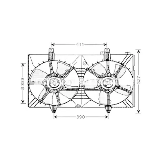 Ventilator motor NISSAN MURANO 1 2002->2008 3.5 4x4 170KW 231CP , pentru motor VQ35DE perioada 2006 2007 2008
