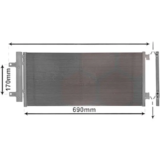 Radiator aer conditionat CITROEN C3 III 2016-> pentru 1.6 VTi , perioada 2017 2018 2019 2020 2021 2022
