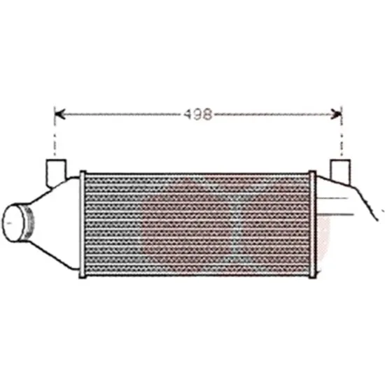 Intercooler FORD TRANSIT 2000->2006 2.4 DI RWD 55KW 75CP , pentru motor F4FA perioada 2000 2001,2002,2003,2004,2005 2006