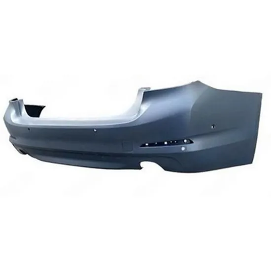 Bara Spate BMW 5 G30, F90 2016-> Bara spate pentru vopsit SEDAN (LUXURY/SPORT LINE) (cu 2 gauri rotunde esapament simplu) (cu 6 senzori parcare) Perioada 2016 2017 2018 2019 2020