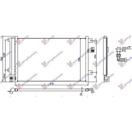 Radiator Aer Conditionat FIAT MULTIPLA 1999-> Radiator aer conditionat 1.9 JTD diesel 575x338x16 1998->2004 Perioada 1999 2000 2001 2002 2003 2004