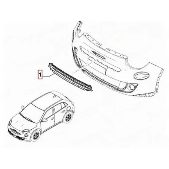 Grila Radiator FIAT 600 2023-> Grila radiator (O) Perioada 2023 2024 2025