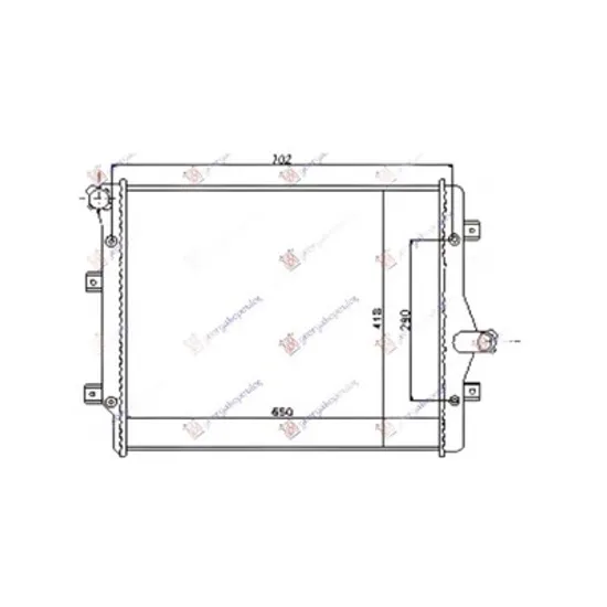 Radiator Motor VW SCIROCCO 2008->2017 Radiator apa 2.0 TFSi - 2.0 TDi 650x450 BEHR Perioada 2008 2009 2010 2011 2012 2013 2014